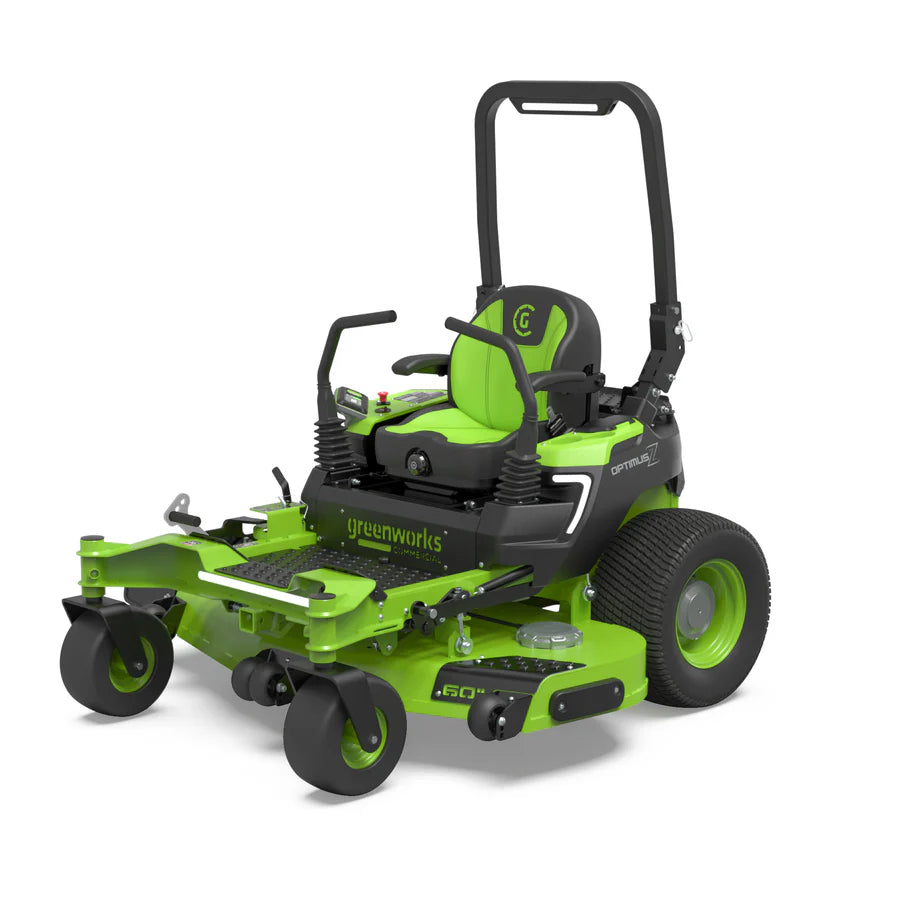 About OptimusZ 60” 18kWh Ride-On Zero-Turn Mower