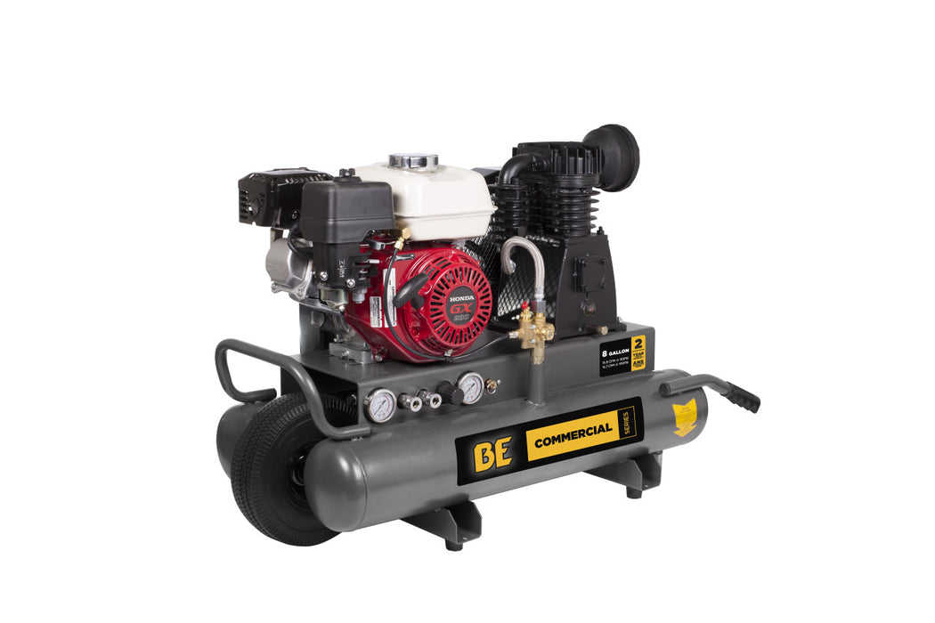 8 Gallon Air Compressor, GX200, 13.8 CFM @ 90 PSI